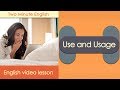 Understanding Use and Usage in English