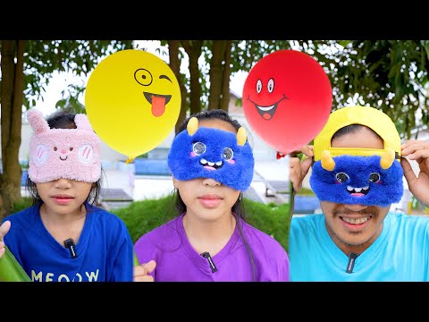 Keysha, Sheena Dan Cobil Lomba Meletuskan Balon Makan Kerupuk