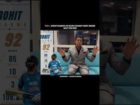 Akash Chopra On <strong>Rohit</strong> Sharma Inning in 3rd ODI Against West Indies ❤... #shorts #cricket