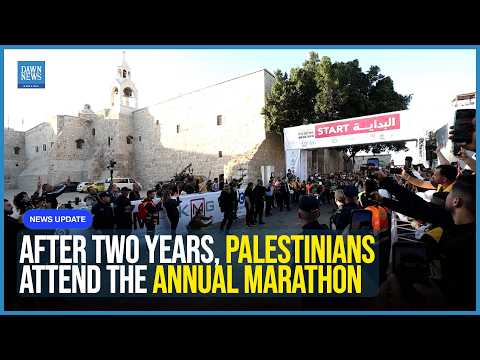 YouTube video thumbnail: After Two Years Of Cancellation Due To Gaza War, Palestinians Attend The Annual Marathon