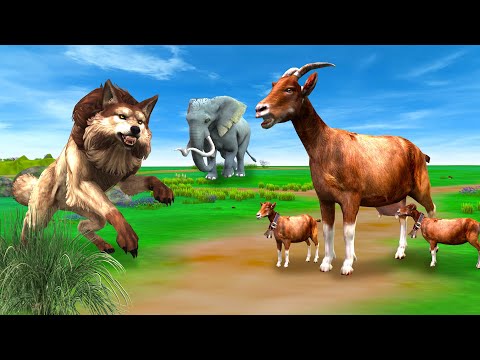 बकरी के दो बच्चे और भेड़िया The Wolf & The Two Little Goats 2 Bakri kahani Moral Stories in Hindi