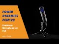 USB Condenser Microphone with Stand - Power Dynamics PCM120