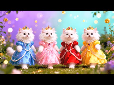“The Enchanted Paws Dance” 🌸 #dance #catvideos #catvideos #aicatstory #lovestory #cutecat #cats