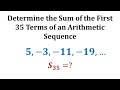 Arithmetic Sequences and Their Sums