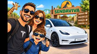 🦁🚗 ¡NOS VAMOS A SENDA VIVA! 👨‍👩‍👧‍👦 AVENTURA EN FAMILIA con el TESLA MODEL Y ⚡
