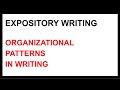 Exploring Expository Writing Organizational Patterns