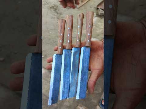 Old Rusty saw Blade turned into four chefs Knives #shorts