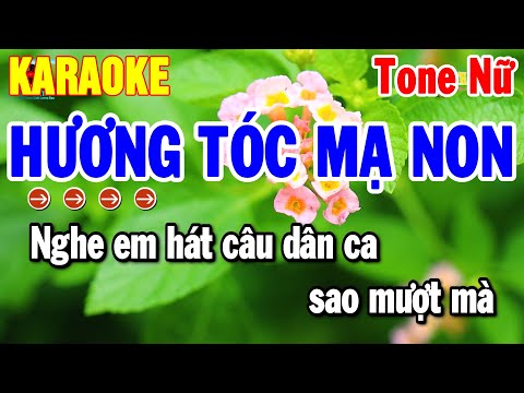 Karaoke Hương Tóc Mạ Non Tone Nữ Nhạc Sống Cha Cha 2025 Hay | Thanh Hải