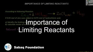 Importance of Limiting Reactants