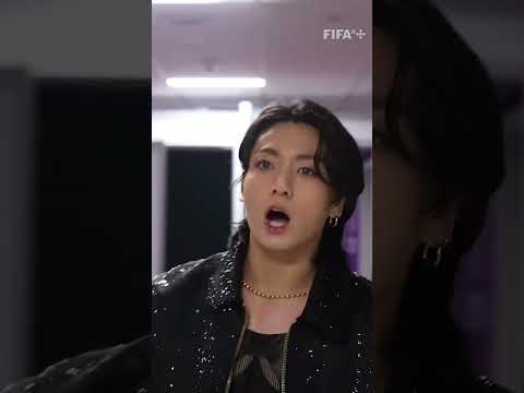 Backstage with jungkook at the Qatar 2022 Opening Ceremony FIFA Worldcup?⚽? #shorts #bts #jungkook