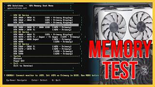 How to Test Nvidia GPU Memory Errors | MATS, MODS and GDDR6/GDDR6X Guide