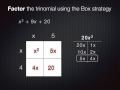 Factoring Trinomials with the Box Strategy