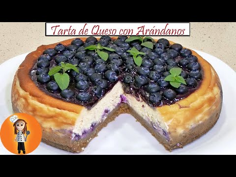 Fácil y Sorprendente Tarta de Queso con Arándanos | Receta de Cocina en Familia