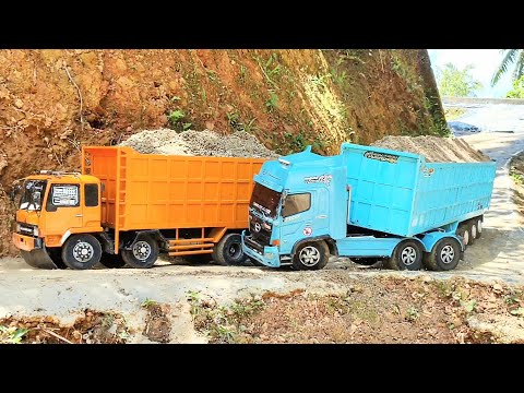 SUPIR MENGAMUK Dump Truk Trailer KEJAR SETORAN Truk Pasir Fuso 220Ps Trinton Truk OFROAD Laka Lantas