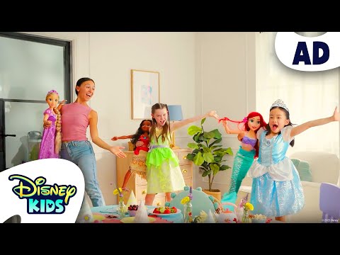 AD | Spending a Princess Day with Ariel, Rapunzel, and Moana!👑 | Create Your World💖 | @disneykids