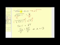 Radical and Quadratic Equations
