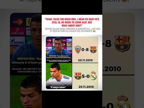 But but yamal is arrogant 😂 #lamineyamal#ronaldo#arrogant #barcafans#madridista#viral#trending