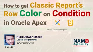 How to create conditional color row on classic report in oracle apex