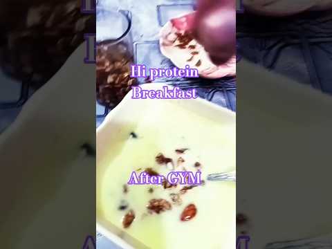 hi protein Breakfast 🥞 after gym!!!