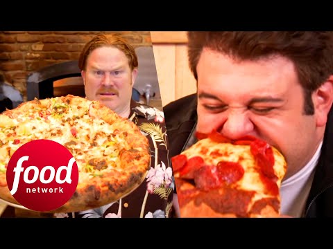 Adam & Casey's Best MONSTROUS Pizza Eating Moments! l Man V Food
