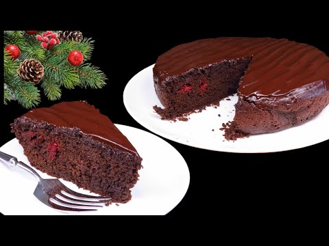 🍒🍫Шоколадный торт на воде Без яиц и молока Манник с вишнями | Рецепт в Пост Люда Изи Кук выпечка