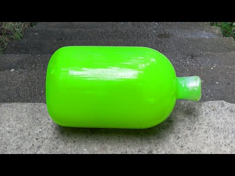 Rolling colorfull bottle on the stair 🌈👻 #asmr #crushingsoftthings #crushingcrunchythings