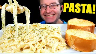 ASMR FETTUCCINE ALFREDO MUKBANG EATING SOUNDS