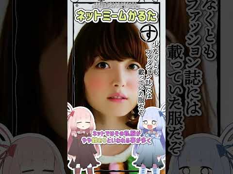 ネットミームかるた #1369 少なくともファッション誌には載っていた服だぞ
