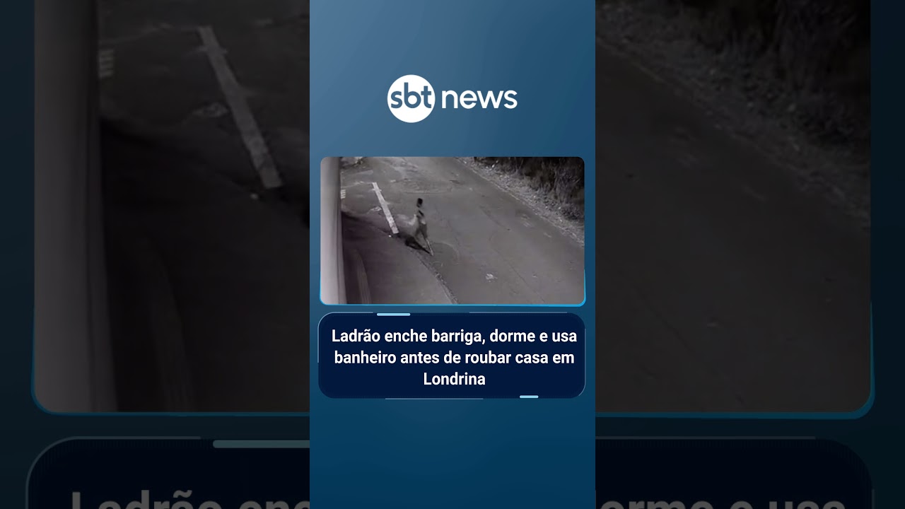 Ladrão enche barriga dorme e usa banheiro antes de roubar casa em Londrina | SBTManhã