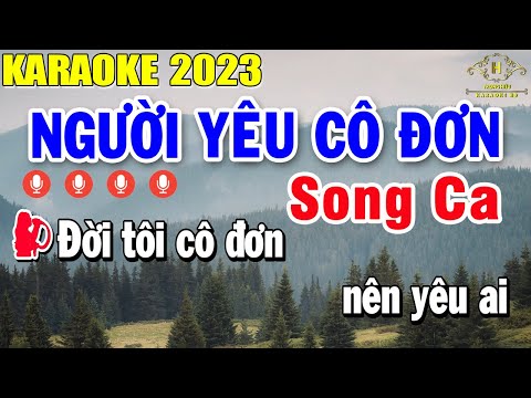 Người Yêu Cô Đơn Karaoke Song Ca Nhạc Sống | Trọng Hiếu