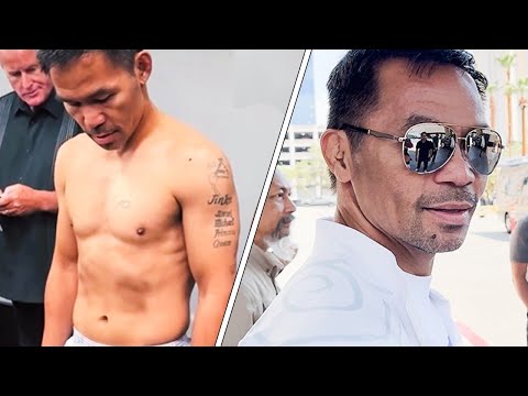 Manny Pacquiao MAKES WEIGHT 146.8 lbs vs Mario Barrios; BEHIND THE SCENES at OFFICIAL WEIGH-IN