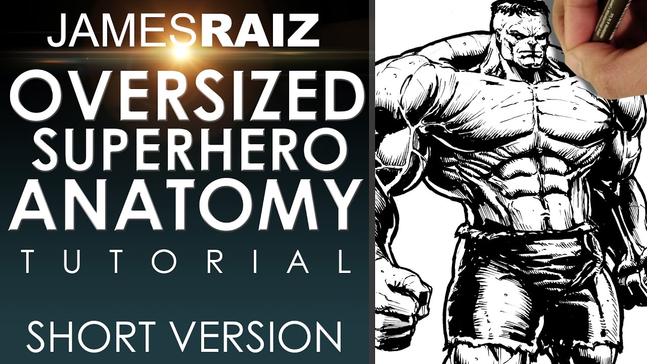 Timelapsed version - oversized superhero anatomy tutorial (30 min)