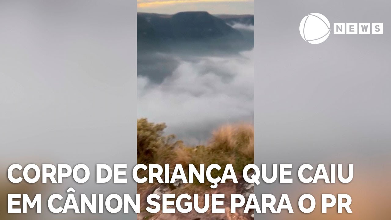 Corpo de menina que caiu de cânion segue hoje para Curitiba