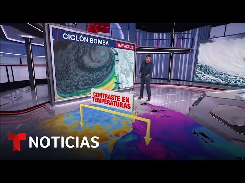 El ciclón bomba que afecta al Oeste tiene condiciones de huracán. Así se forman | Noticias Telemundo