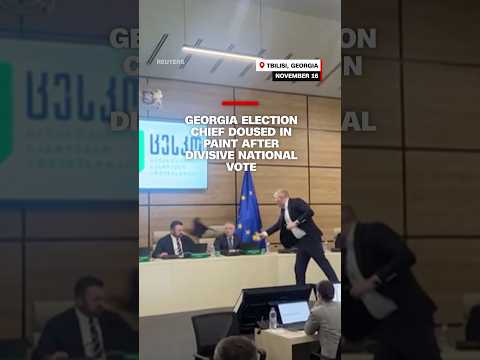 Georgia election chief doused in paint after divisive national vote
