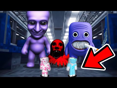 MOMON & ATUN di KEPUNG MONSTER AOONI & PETAPETA di DALAM KERETA API MINECRAFT feat @BANGJBLOX