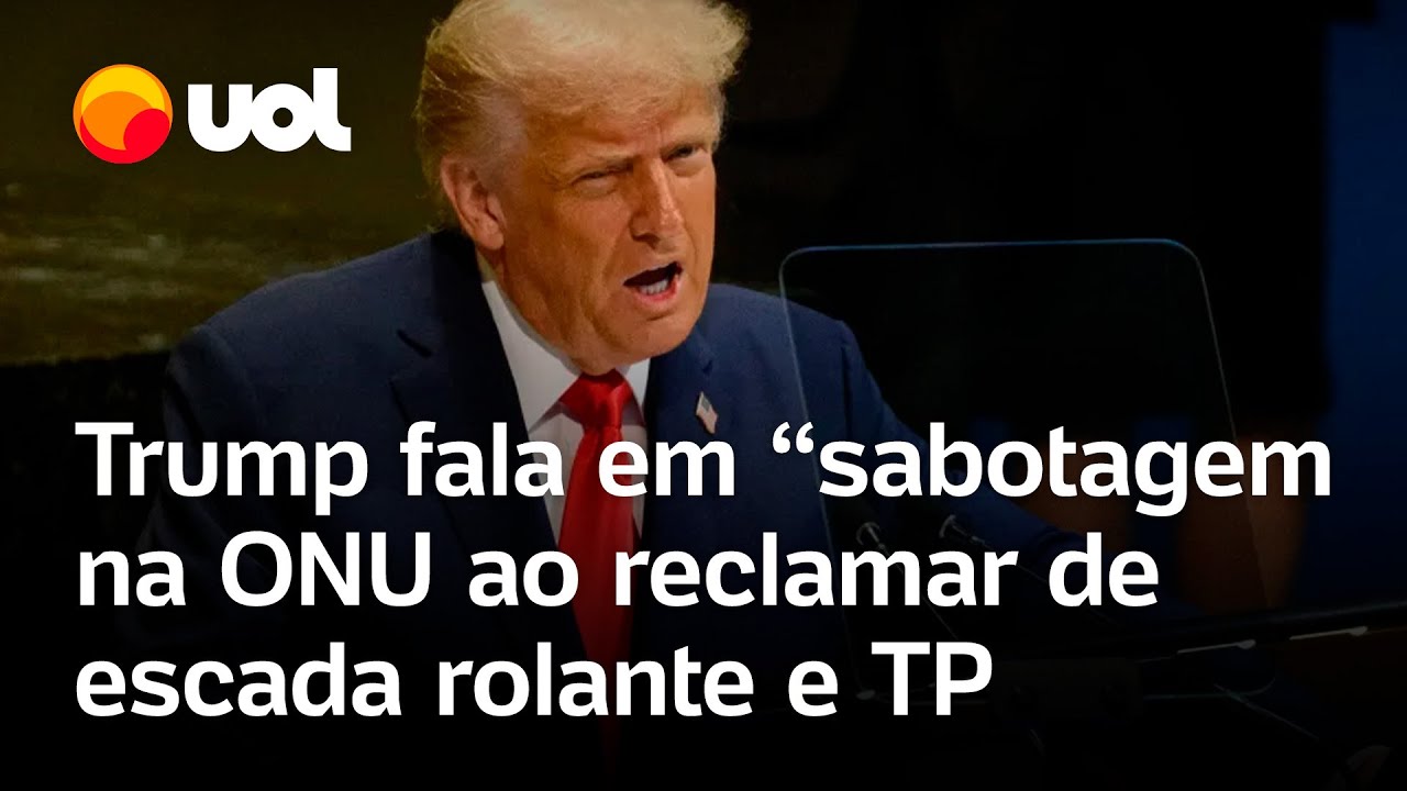 Trump exige que a ONU investigue ‘sabotagem’ após escada rolante parar e falhas no teleprompter