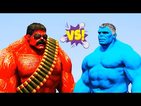 RED HULK VS BLUE HULK - EPIC BATTLE