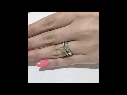 Bezel Set Baguette Halfway Band