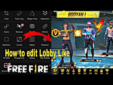 free fire lobby editing😲 picsart tutorial🔥 | picsart photo editing | free fire photo editing