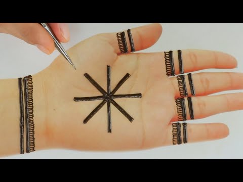 Karwa Chauth! Very Easy simple Mehndi design | Stylish Front hand Mehndi | Mehandi ka design