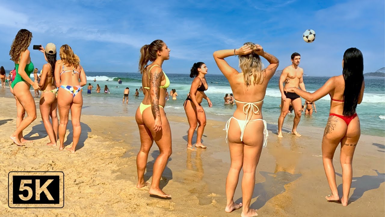 5K ⁶⁰ Ipanema Beach Walking Tour | 🇧🇷 Sunny day in RIO DE Janerio