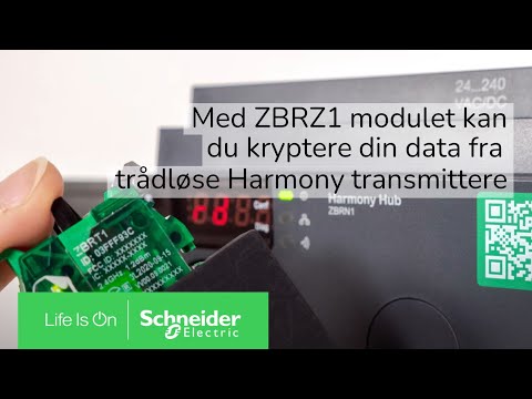 Krypter dine data fra de trådløse Harmony transmittere med ZBRZ1 modulet | Schneider Electric