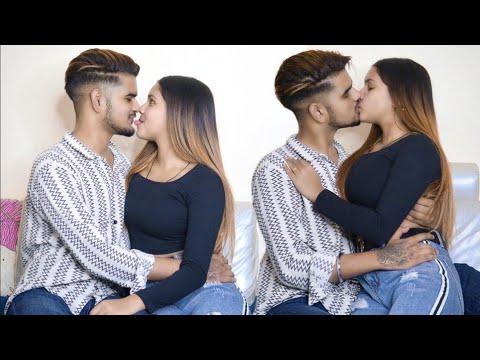 Eye 👁️ Challenging Prank On My Cute Girlfriend | Gone Romantic | Real Kissing Prank | Couple Rajput