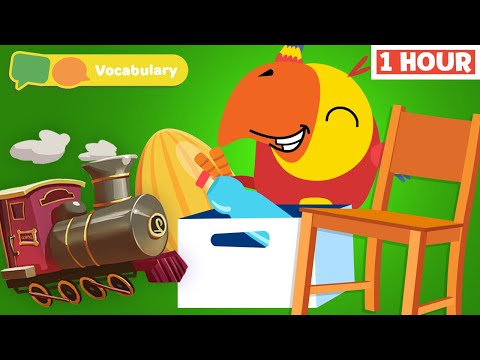 Toddler learning video | Larry's Eggs & Color Crew | New words & Vocabulary | First University