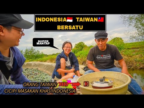 Reaksi warga taiwan Cicipi masakan hasil mancing di alam liar