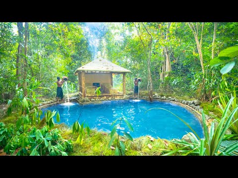 Building a SWIMMING POOL Paradise with Bushcraft Skills