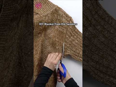 DIY Blanket from Old Sweaters ♻️#diy #sewing