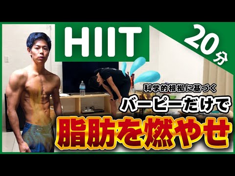 【マジ痩せるHIIT20分間】自宅でお腹周りの脂肪が燃える家トレ【16週間で内臓脂肪25％減体脂肪8.3％減】