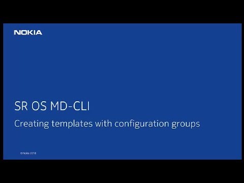Creating templates with configuration groups